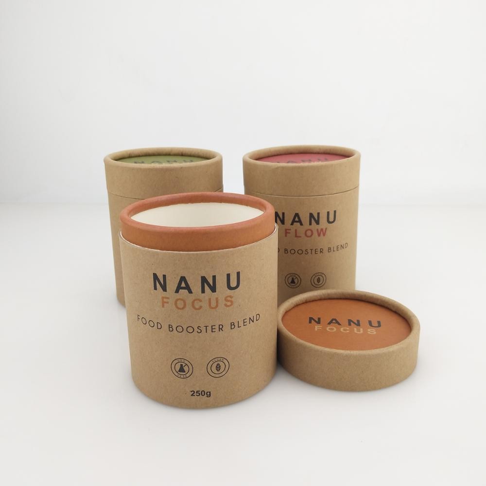 Tamanho personalizado cilindro de empacotamento amigável da caixa de papel de Eco para o empacotamento do chá