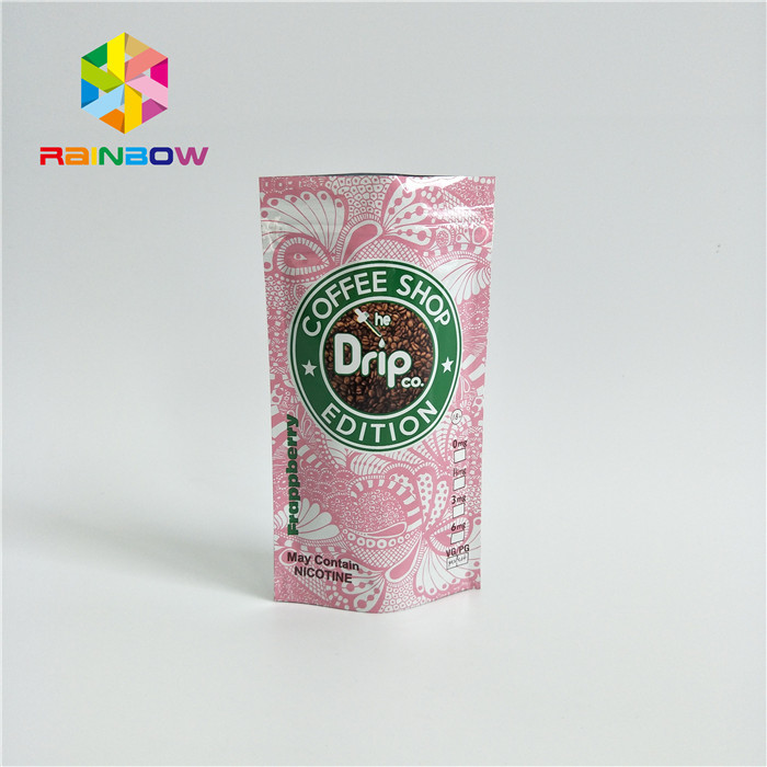 O empacotamento material laminado dos malotes plásticos Ziplock levanta-se sacos com a uma válvula da maneira