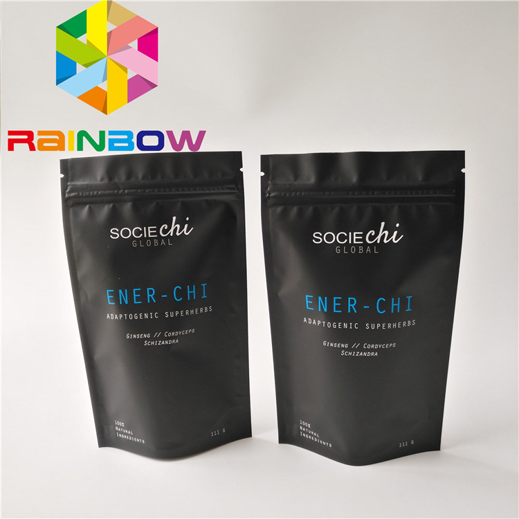 O produto comestível material levanta-se saco de pó cônico de Moringa do malote do zíper com forro da folha