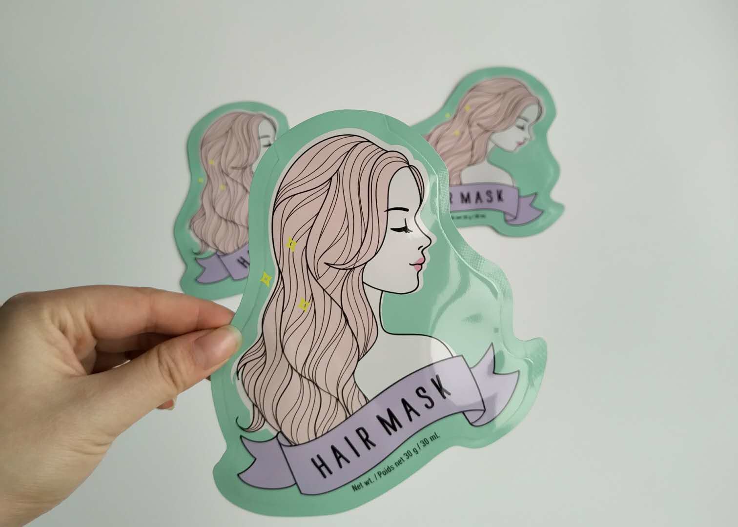 O cosmético plástico do reforço especial do lado da folha de alumínio da forma ensaca o empacotamento facial da máscara da folha