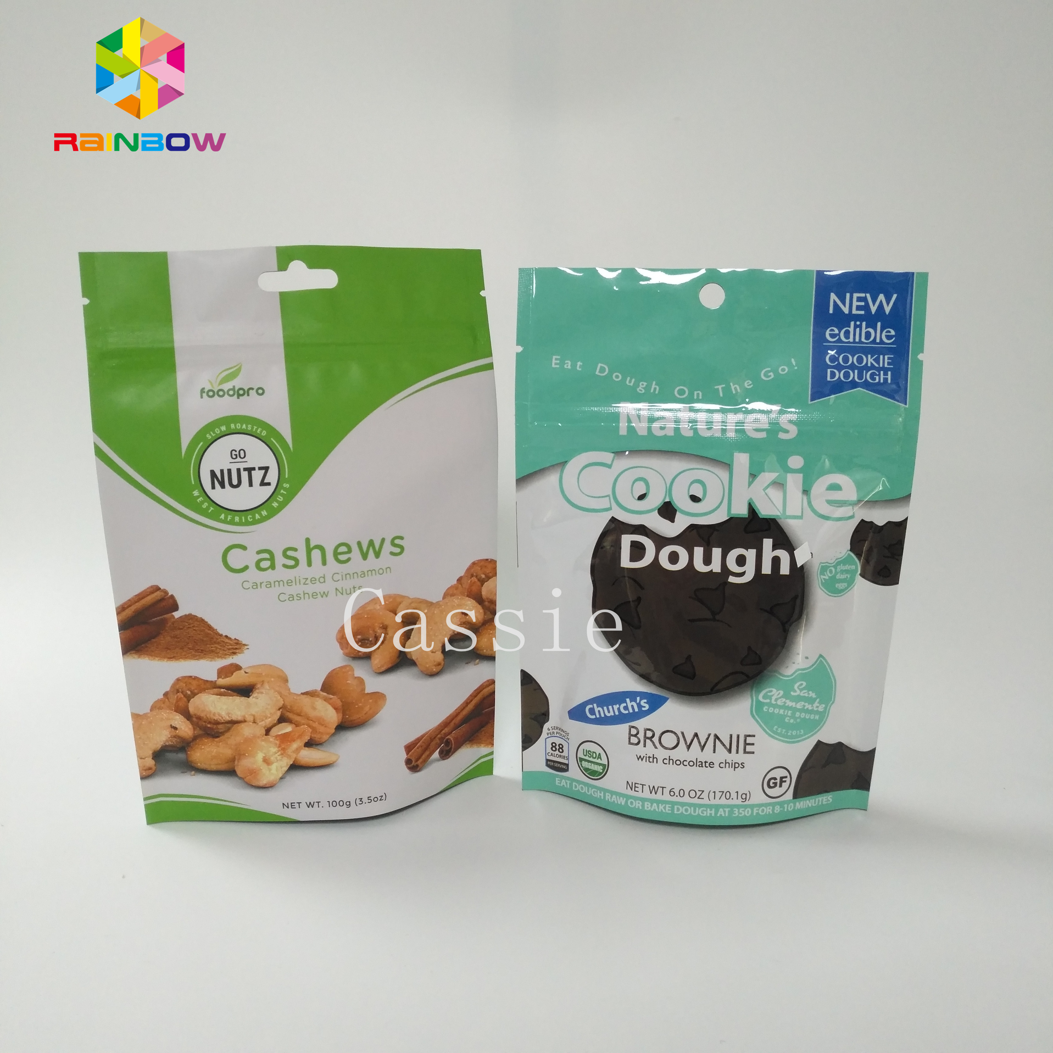 A impressão do Gravure levanta-se o fechamento do zíper do saco da folha de alumínio personalizado para o alimento do pó