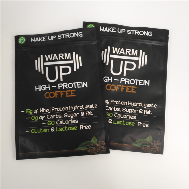 Biodegradáveis pretos matte levantam-se o empacotamento plástico do saquinho do café de Mylar dos sacos do malote do zíper