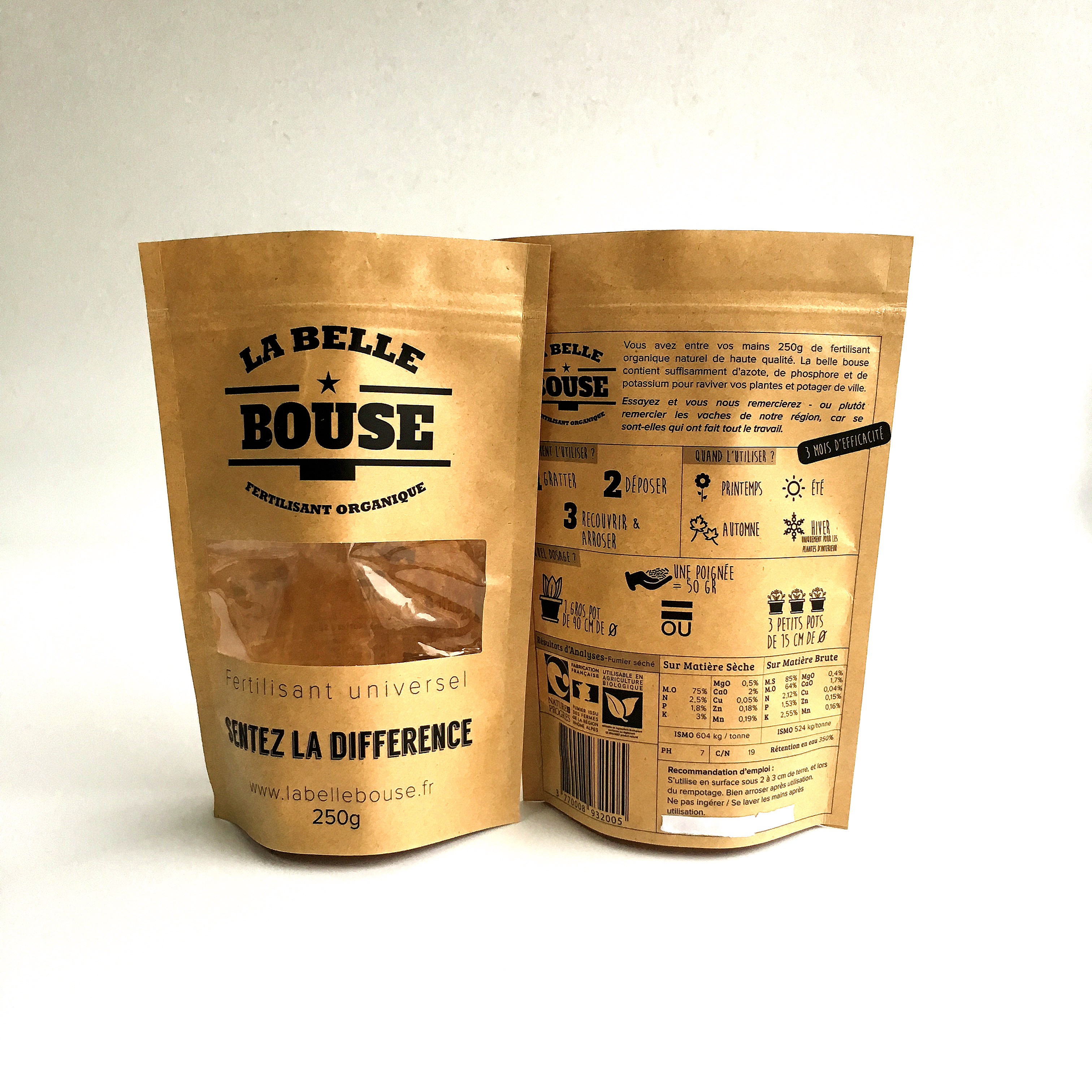 O fechamento natural personalizado reciclável do fecho de correr dos sacos de papel levanta-se o malote com janela