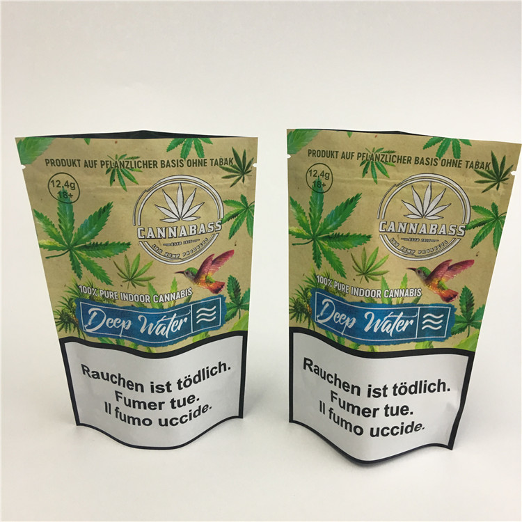 O empacotamento erval do incenso do produto comestível levanta-se o saco Ziplock impresso malote personalizado