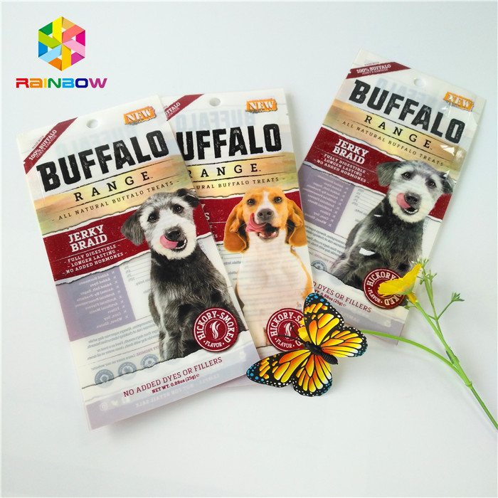 Os sacos Ziplock plásticos da embalagem, três tomaram partido selo levantam-se malotes para o alimento