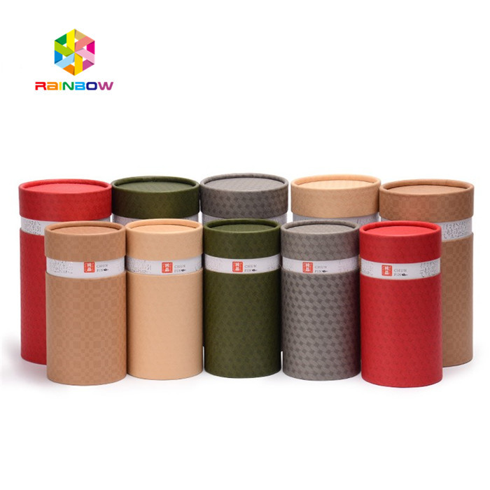 Recicle o material laminado de empacotamento impresso do cartão da caixa de papel das garrafas de CBD o tubo de papel