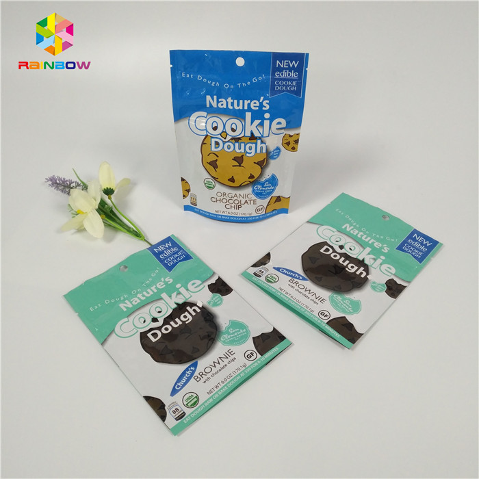 Os sacos pequenos coloridos do acondicionamento de alimentos da folha de alumínio de Mylar fecham o fechamento para o biscoito/fruto seco