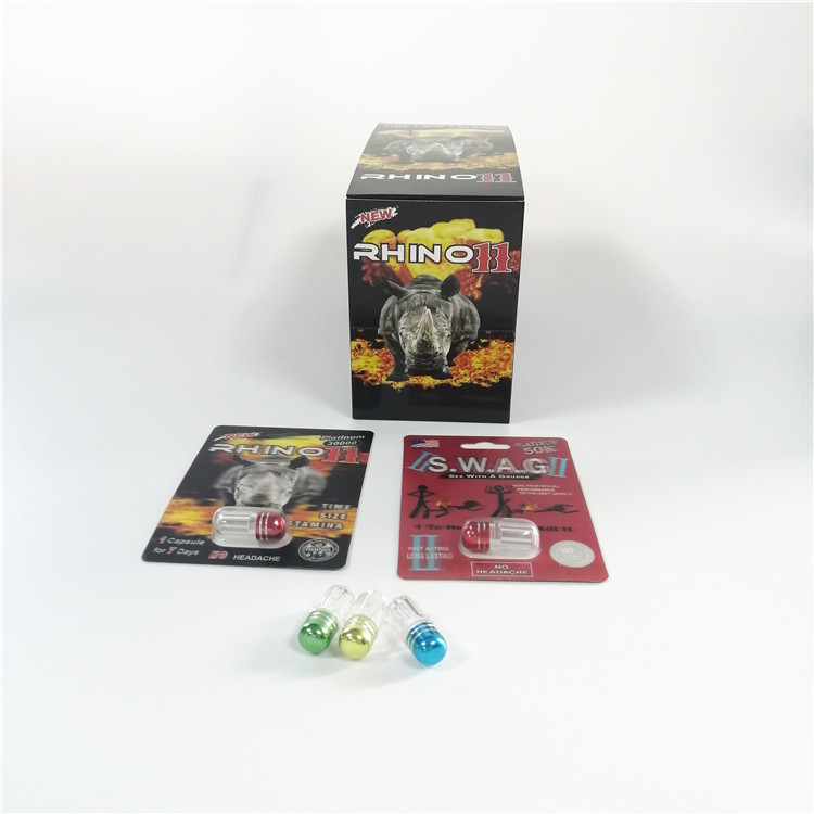 Rinoceronte 69 séries da embalagem masculina de empacotamento da bolha do comprimido dos comprimidos 3d do realce do cartão da bolha