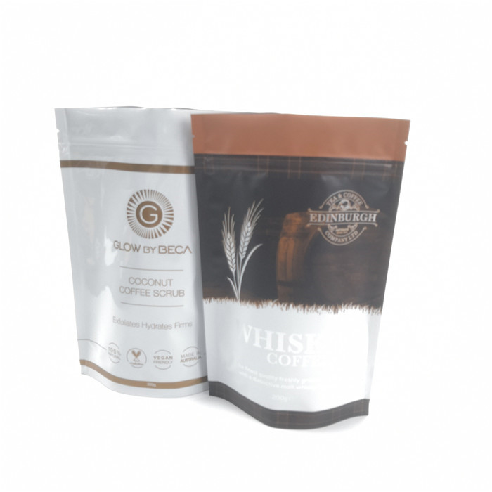 Malotes plásticos do fechamento do fecho de correr que empacotam a impressão de Gravnre dos sacos de café da folha de alumínio