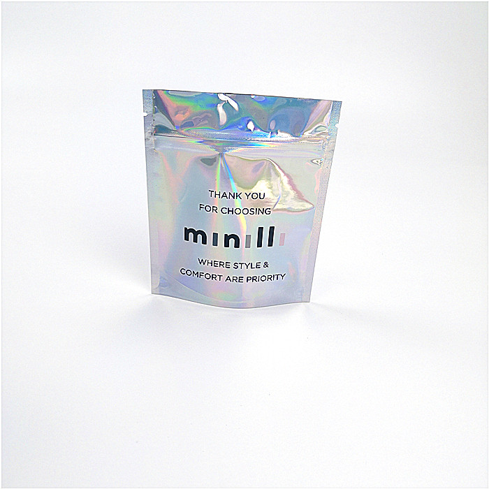 Ziplock holográfico personalizado do laser Mylar do holograma do saco do organizador da composição do tamanho