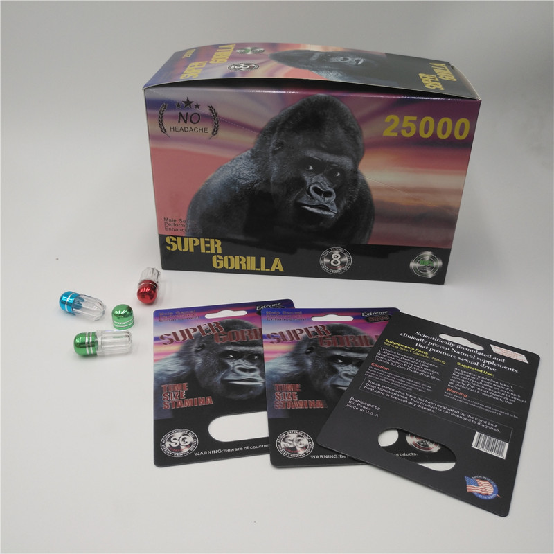 Material de embalagem masculino do furo do dobro de Gule do cartão de papel da bolha do realçador da energia da mosca para a cápsula