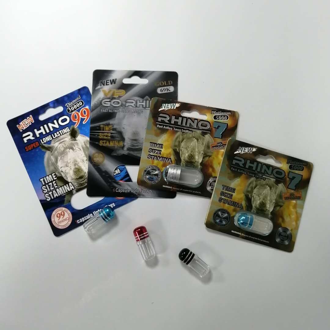 Cartão da bolha da medicina do poder do sexo dos homens de Powful que empacota o bloco sexual dos comprimidos do rinoceronte 69 do realce