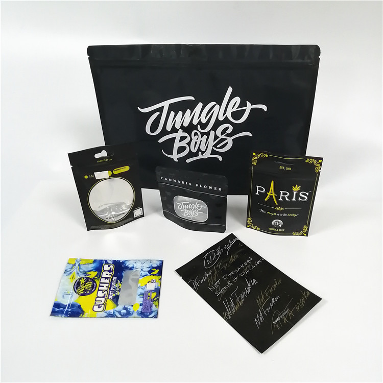 Malote claro da folha de alumínio da janela que empacota o bloco plástico de Mylar Doypack da erva daninha de Cbd com zíper