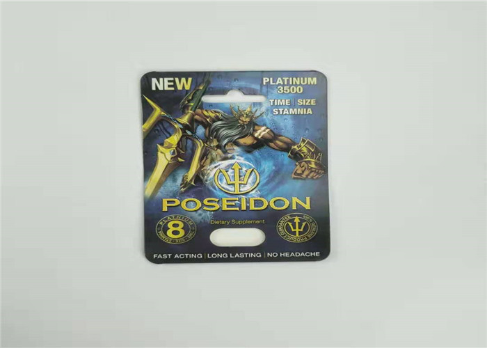 Do cartão amigável da bolha de Eco caixa de exposição de empacotamento do cartão de papel do rinoceronte 7 para a cápsula masculina do realçador