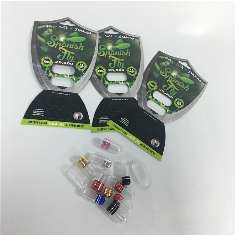 Cartões masculinos de empacotamento do comprimido da cápsula do realce da mosca do cartão reciclável da bolha com bala