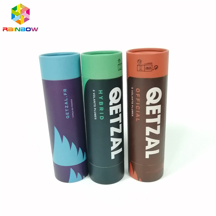 A caixa do papel de embalagem que empacota o logotipo feito sob encomenda da forma redonda imprimiu para o presente/cosméticos/alimento