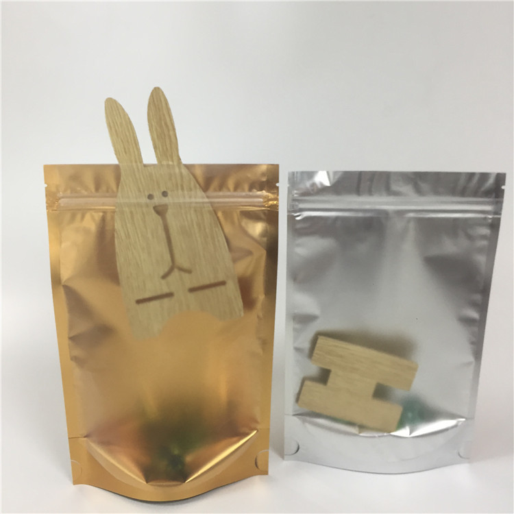 O saco laminado do fechamento do fecho de correr da folha de alumínio levanta-se a umidade lateral transparente do malote - prova