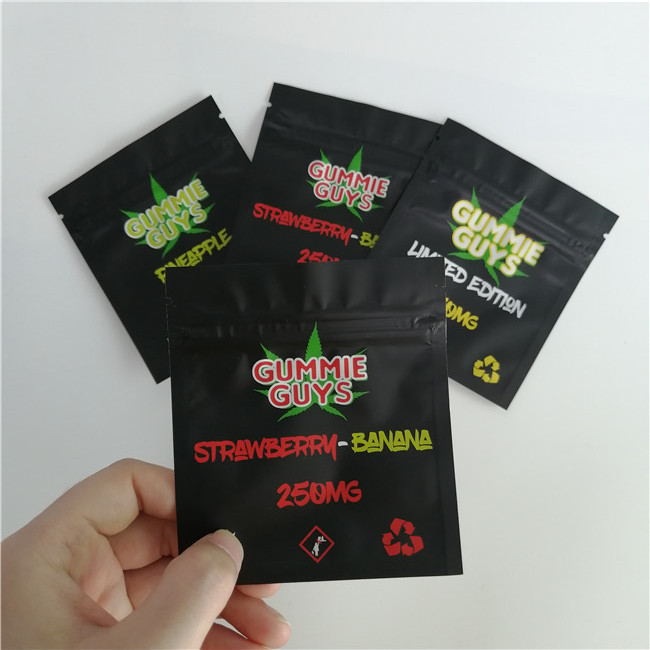 Malotes plásticos do fechamento do fecho de correr da folha de alumínio que empacotam o lado três Resealable selado