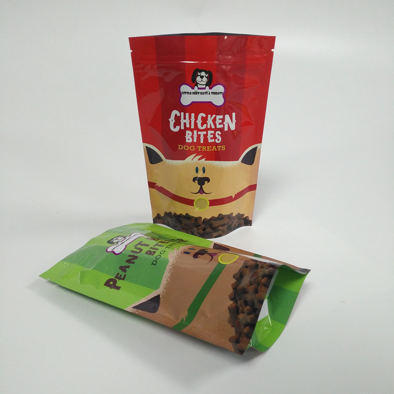 Saco de empacotamento dos alimentos para animais de estimação do malote Ziplock da folha uma espessura de 120 mícrons com janela clara