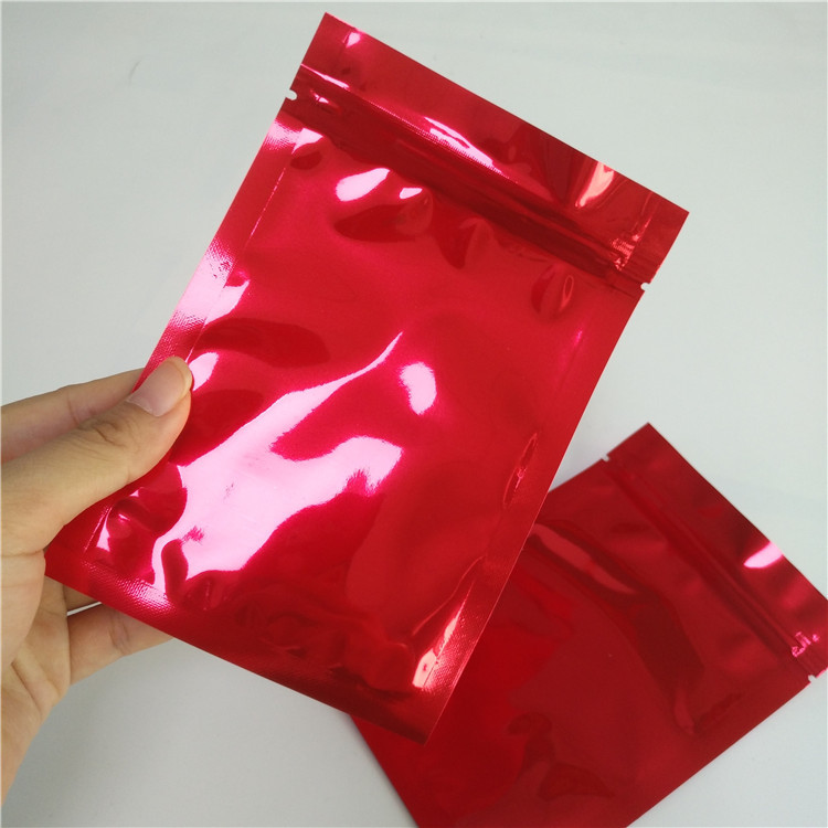 A prova material Mylar vermelho lustroso do cheiro do malote do fechamento do fecho de correr do produto comestível ensaca para comprimidos/erva daninha