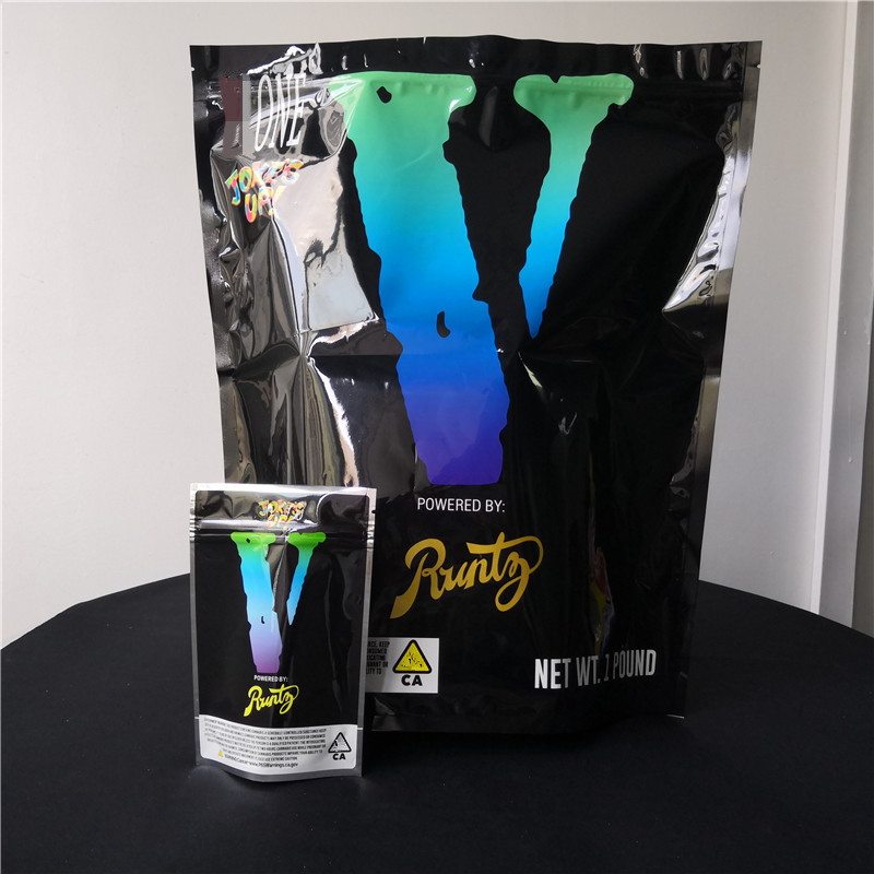 A prova do cheiro plástica levanta-se os sacos de empacotamento de Mylar das flores do malote Resealable