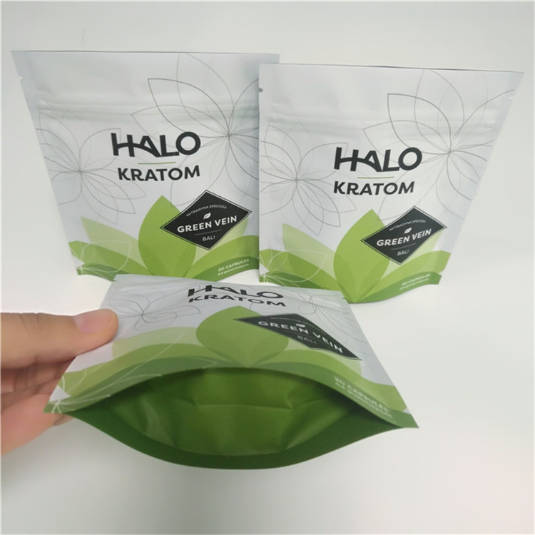 O empacotamento Ziplock dos malotes plásticos de produto comestível levanta-se sacos de Kratom para o pó/comprimido