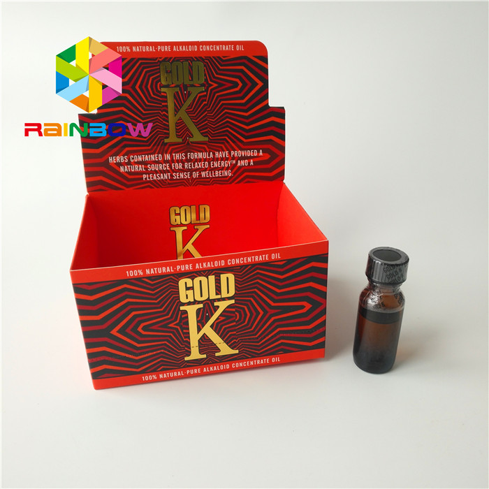 Caixa de papel de empacotamento da cor de CMYK que anuncia a exposição líquida da parte superior contrária do cartão de E