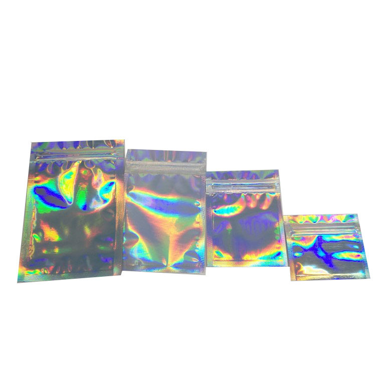 Malote Ziplock imprimindo holográfico Resealable do saco do filme do laser para a amostra cosmética