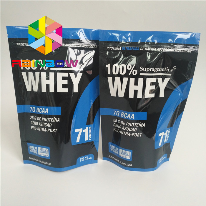 O costume imprimiu o empacotamento do saco do petisco levanta-se o revestimento lustroso Ziplock Resealable do malote