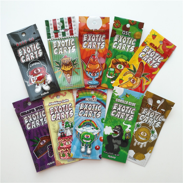 Logotipo exótico de empacotamento do costume do malote do carro dos sacos da folha de alumínio do cartucho de Vape