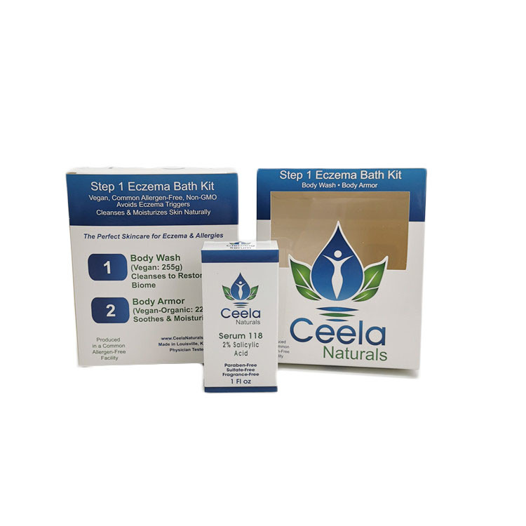 Caixa de papel do cartão branco lustroso que empacota a aplicação varejo da lavagem do corpo dos cuidados com a pele