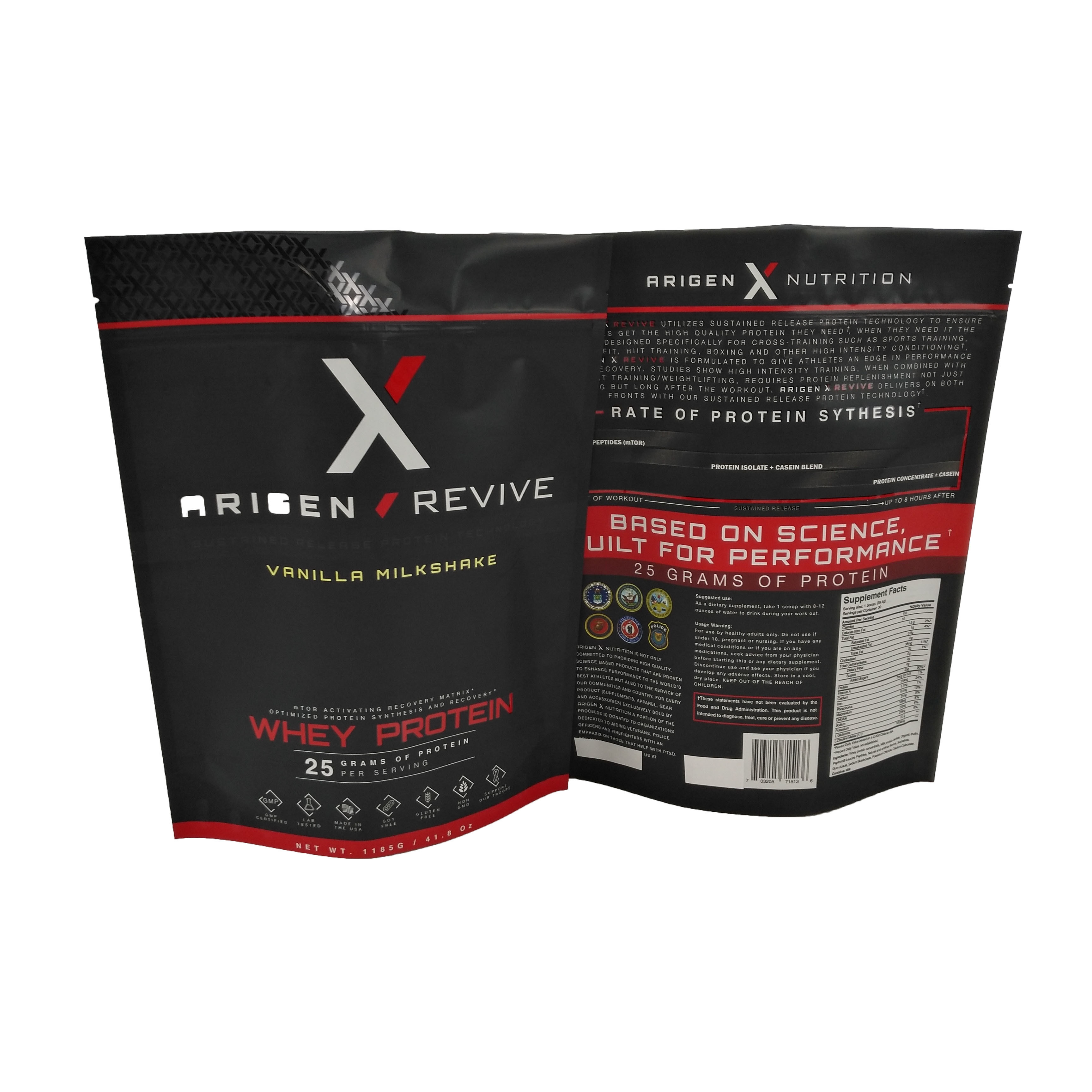 A folha de alumínio de produto comestível levanta-se o malote