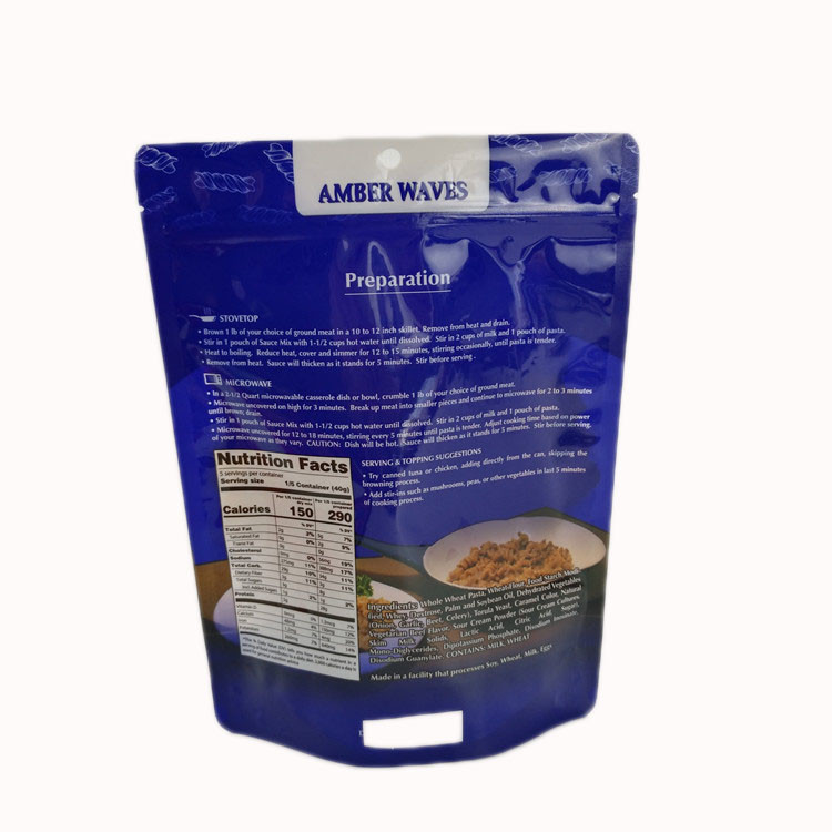 Sacos lustrosos do empacotamento de alimento do revestimento da refeição do frigideira da pizza