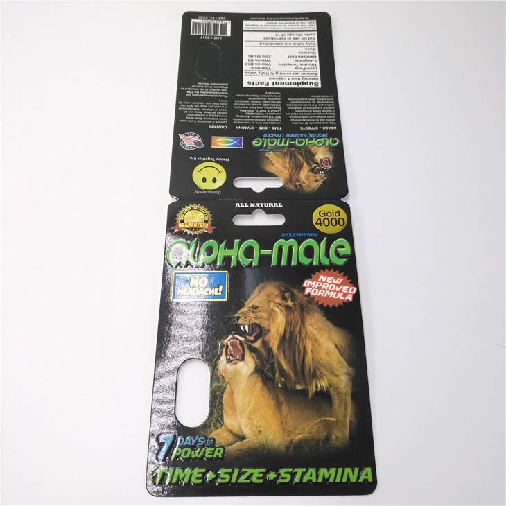 Cartão de empacotamento de papel personalizado cor do comprimido plástico de CMYK