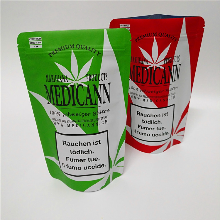 a folha sem perigo para as crianças de Alumnum do toque macio do saco CBD de Mylar da flor de 3.5g 28g 1oz Califórnia alinhou o malote do bloco de Doy