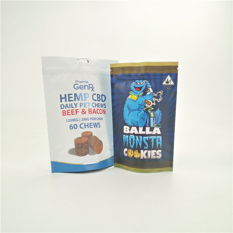 A prova personalizada da criança ensaca a umidade - a erva daninha da prova a medicina das cookies que da selva do runtz de CBD está ensaca acima