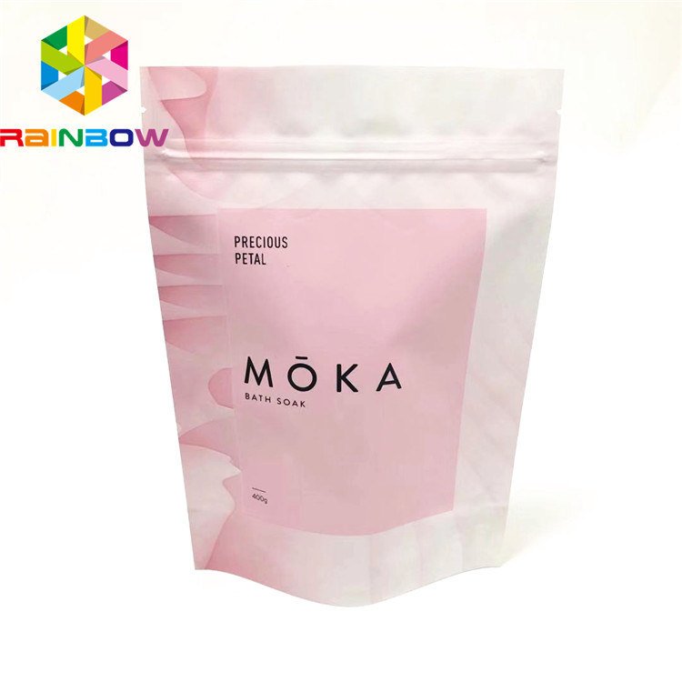 Os sacos Ziplock para o alimento que a folha de alumínio está ensacam acima o saco de empacotamento do logotipo feito sob encomenda