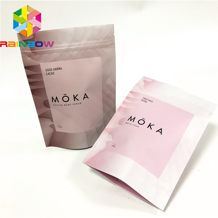 Sacos Ziplock pretos matte do empacotamento plástico da prova biodegradável de alta qualidade do cheiro