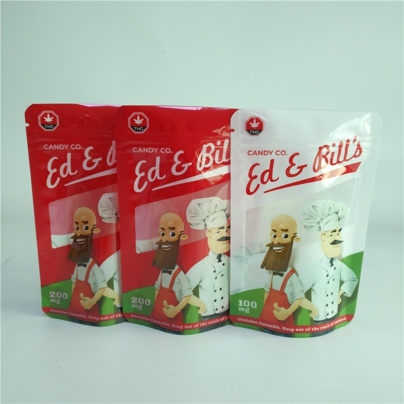 O costume imprimiu o saquinho de empacotamento das cápsulas do malote dos sacos CBD Gummies do incenso erval Resealable