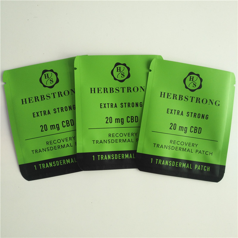 remendos pequenos descartáveis de empacotamento do malote CBD da folha de mylar do saco da marijuana 20mg médica