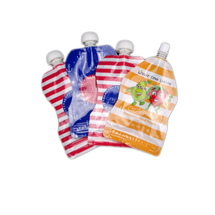 O fabricante Spout Pouch Packaging do produto comestível de Reusuable levanta-se com bocal