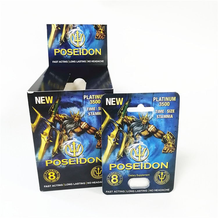 os cartões de papel imprimindo feitos sob encomenda rasgam a linha caixa do entalhe de cartão vermelha azul de Poseidon das caixas com bolha