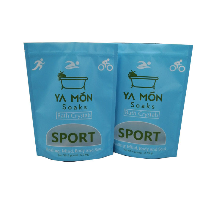 Saco de empacotamento impermeável de alta qualidade de sal de banho com suporte de empacotamento de sal do mar do zíper 1KG/2KG acima do saco
