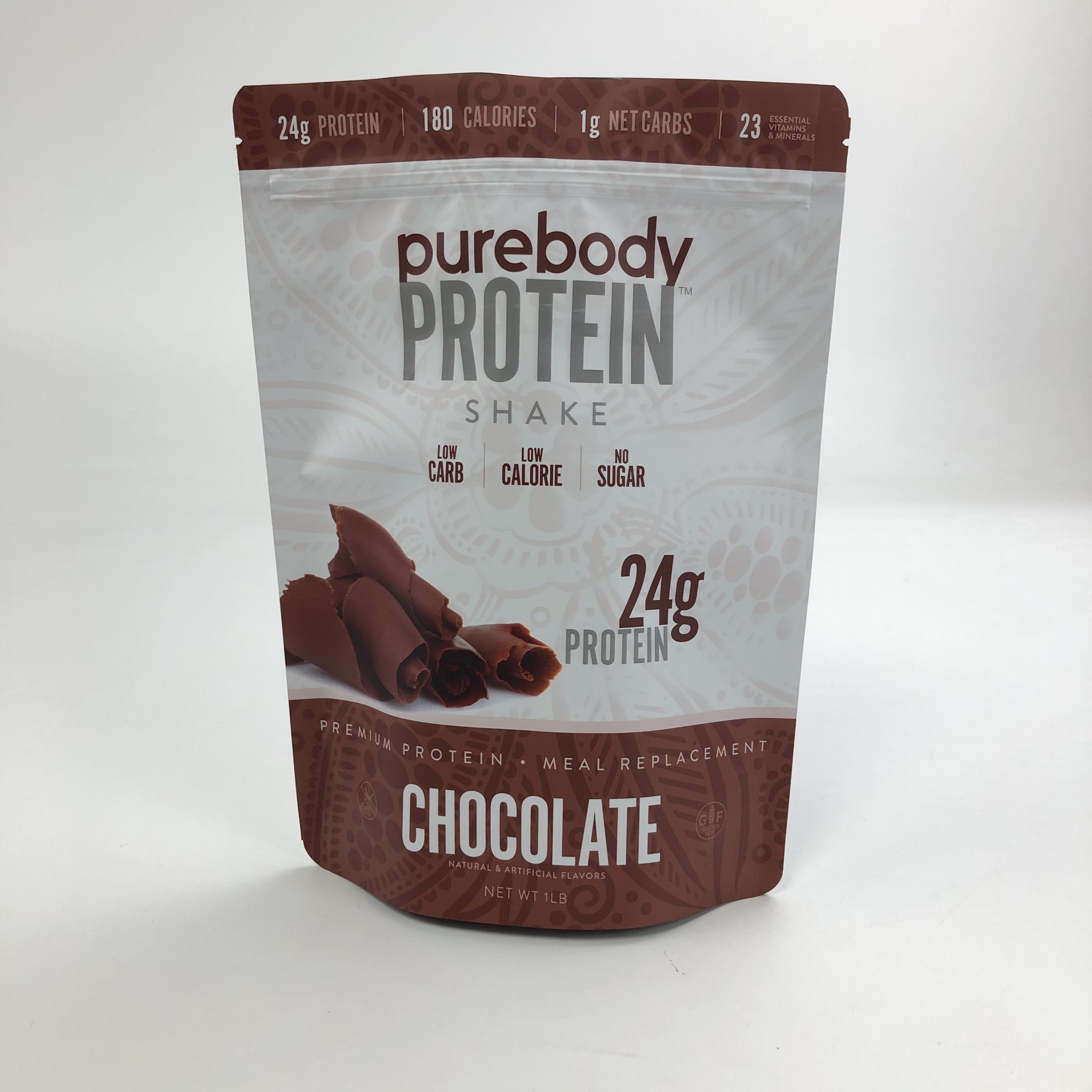 Posição impressa feita sob encomenda acima do pó vazio da proteína do soro do malote que empacota sacos Ziplock da folha de alumínio de Mylar com entalhe do rasgo