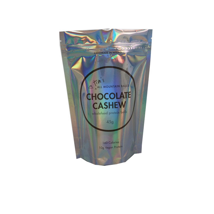 Saco plástico laminado holográfico personalizado venda por atacado das bolas da proteína dos malotes de Mylar do fechamento do fecho de correr