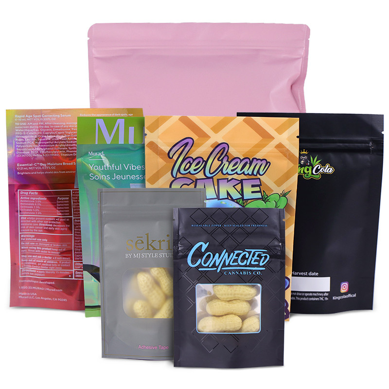 Saco de Mylar da soldadura térmica do fechamento CMYK MOPP do fecho de correr da folha de alumínio