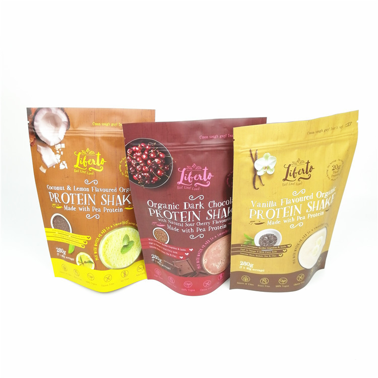 Digitas que imprimem sacos de empacotamento de mylar do zíper do suporte do pó de Kratom do malote da folha acima