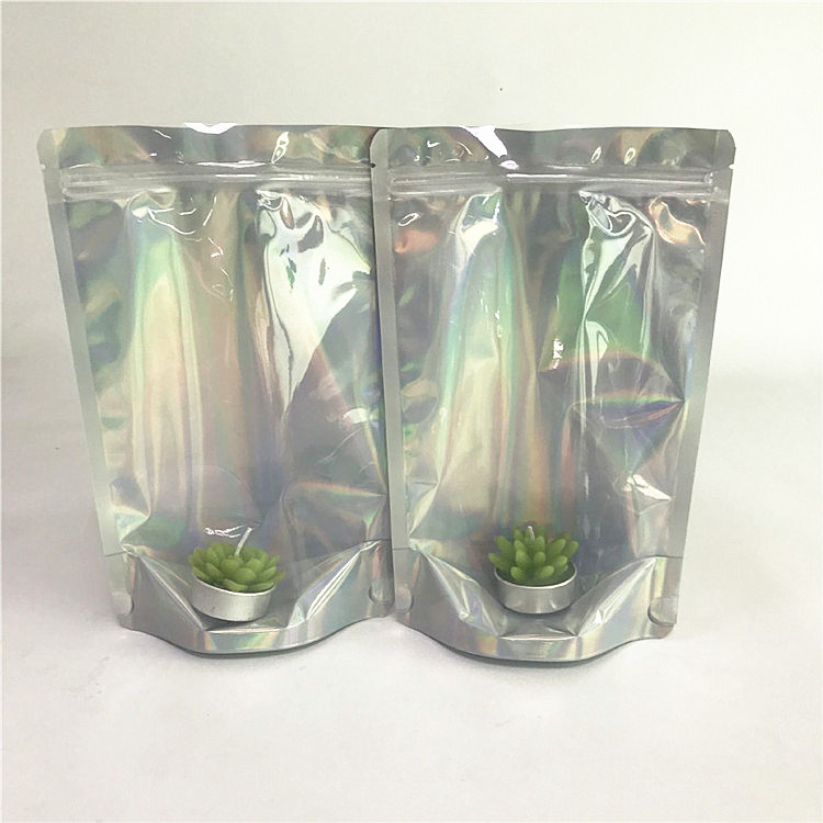 Sacos holográficos plásticos da cor clara de Front Gravure Printing CMYK