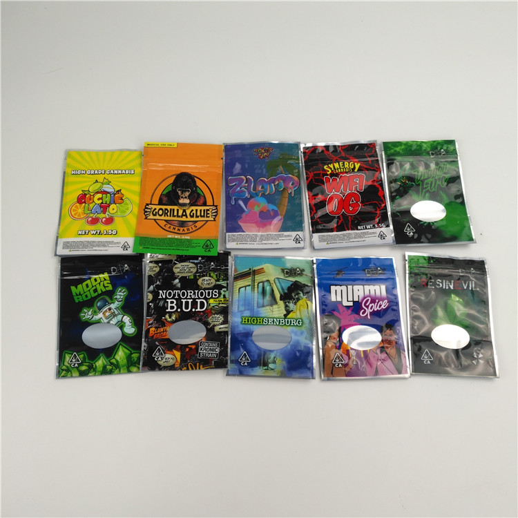 Os cannabis florescem o saco 3.5g 7g de 200 Mic Gravure Printing Mylar Packaging