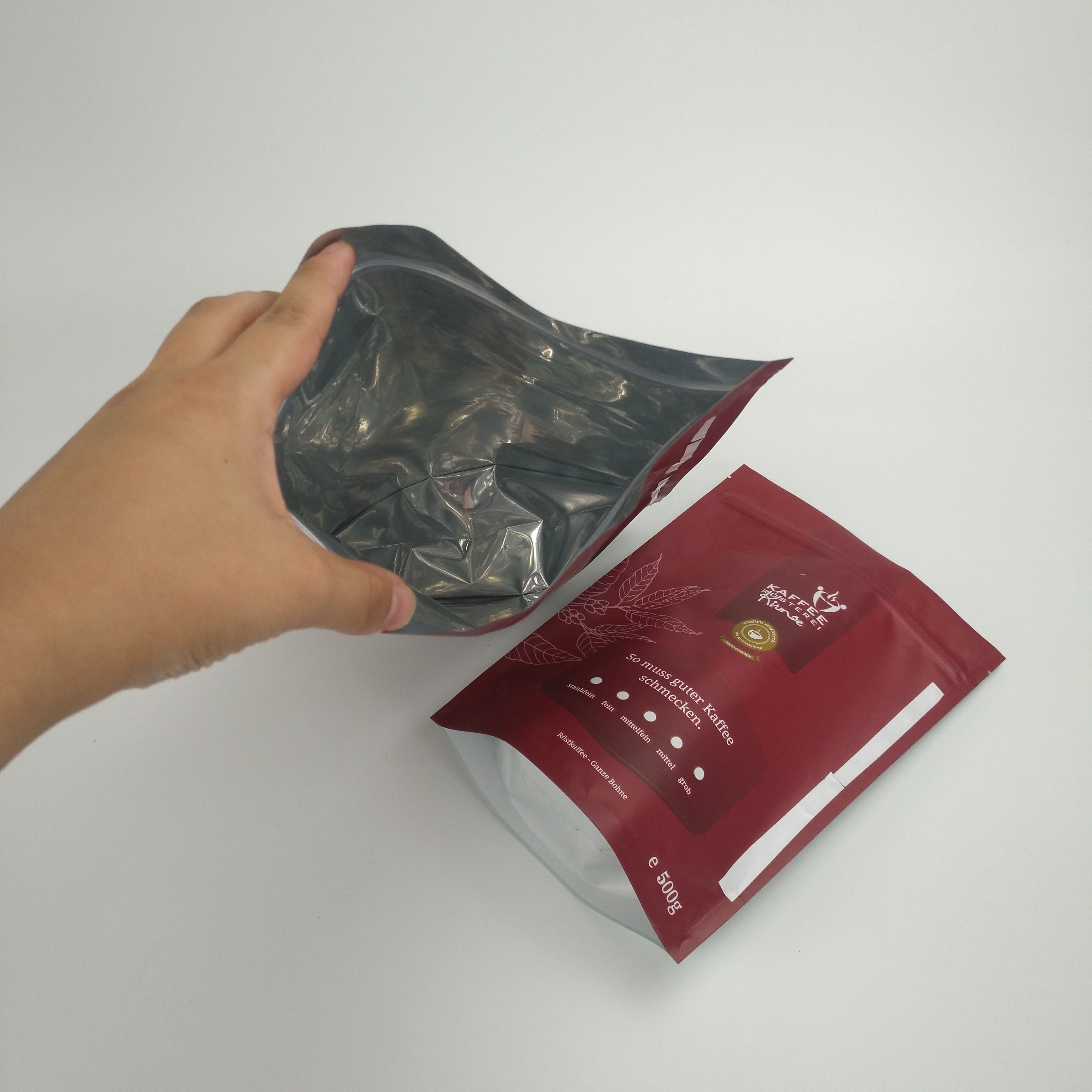 Levante-se o café 250g Bean Packaging Bags With Valve Compostable biodegradável de empacotamento do saco de café do produto comestível